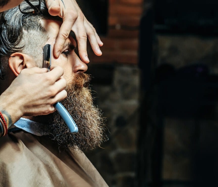 A straight-razor line-up at Dapper Man Barber